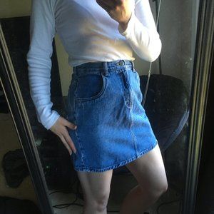 VTG Denim Mini Pencil Skirt 90s